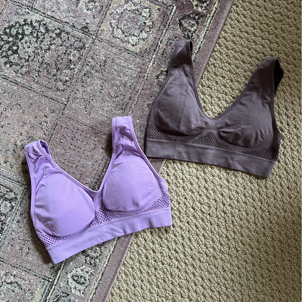 Purple Sports Bras Small Shein